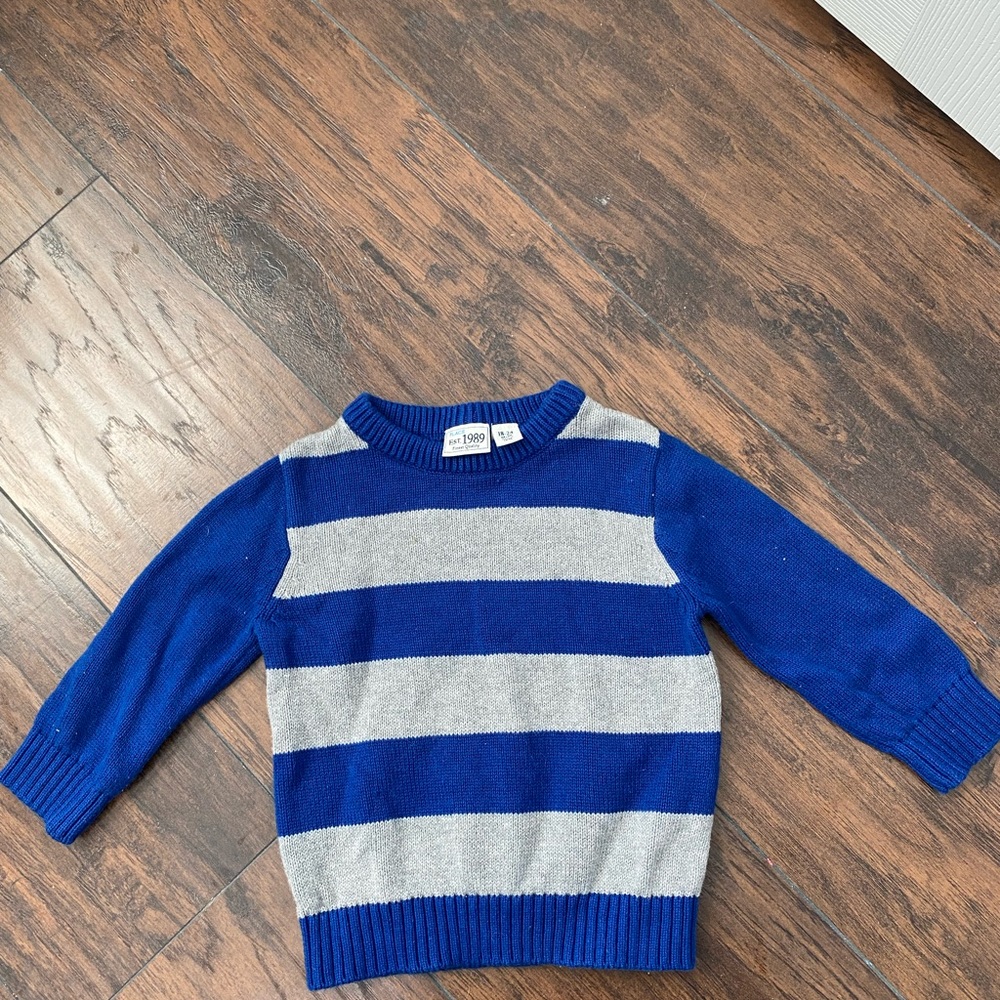 Blue stripe sweater, worn once.